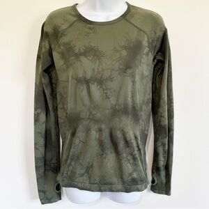 ZELLA Seamless Wick It Long Sleeve Top in Green Mountain Medium